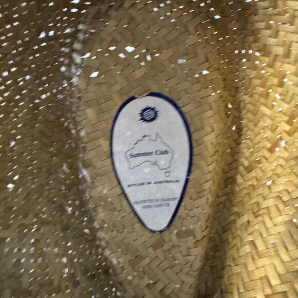 Summer Club Men's Tan Sun Protection Straw Cowboy Hats Size 7 1/8 - Picture 5 of 6